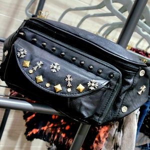 Black Leather Fany Pack-Custom